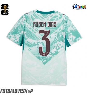 Portugalsko Ruben Dias #3 Venkovní Dres MS 2026 Krátký Rukáv
